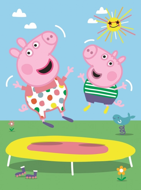 Puzzle Peppa Pig sulla Trampolina 20 Pezzi