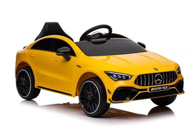 Auto elettrico per bambini Mercedes CLA 45s AMG giallo 4x4