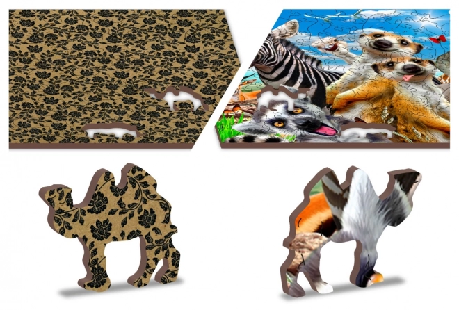 Puzzle in Legno con Figurine Benvenuti in Africa