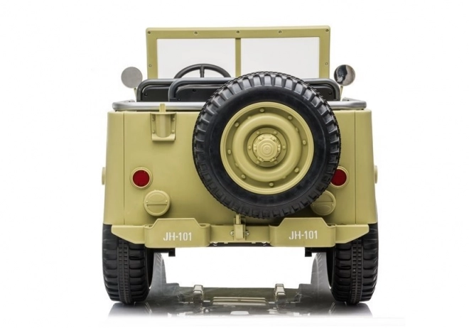 Auto a batteria khaki per bambini