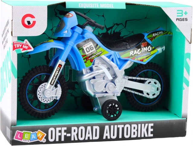 Moto da Fuoristrada Blu con Effetti di Luci e Suoni