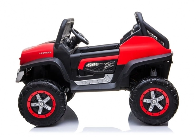 Auto a Batteria Mercedes Unimog Nero – Rosso