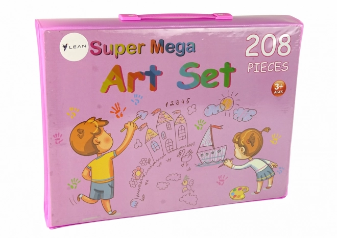 Set artistico valigetta rosa 208 pezzi