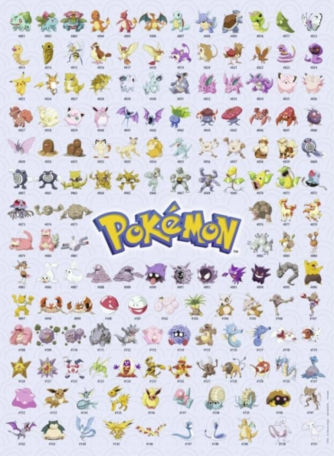 Puzzle primi 151 Pokémon 500 pezzi