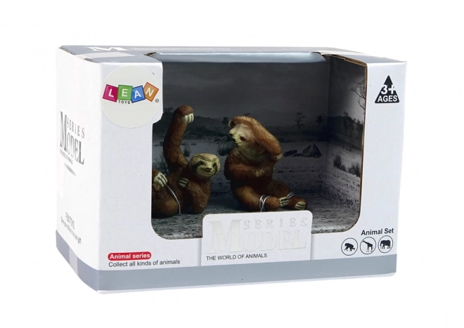 Set di 2 Figurine Bradipi con Cucciolo