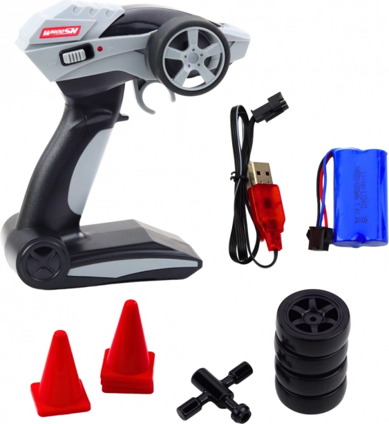 Auto da corsa RC per drift blu 30 km/h 1:16