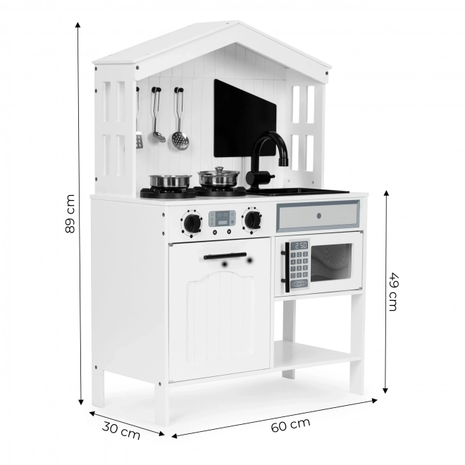 Cucina giocattolo in legno per bambini con forno e accessori Ecotoys