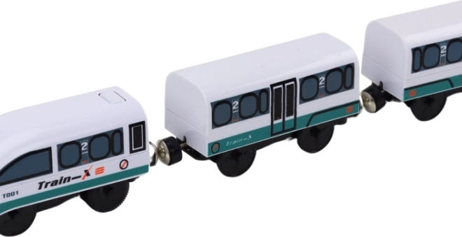 Locomotiva con due vagoni