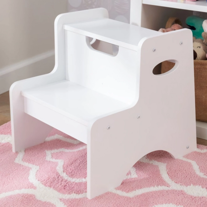 Sgabello in legno bianco per bambini