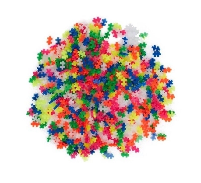 Costruzioni Plus-Plus Mini Mix 600 pezzi (Pastello/Neon) + 2 basi