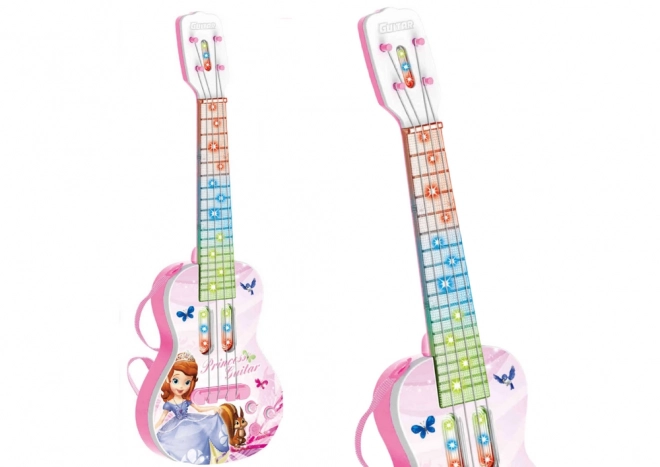 Chitarra elettrica rosa con principessa per bambini