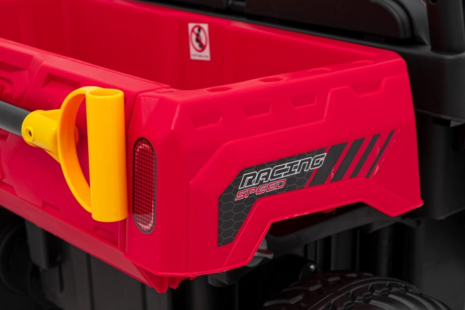 Auto Pick-Up Speed 900 pro bambini Rosso + trazione 4x4 + pompa mobile + vano bagagli + telecomando + pala + LED audio