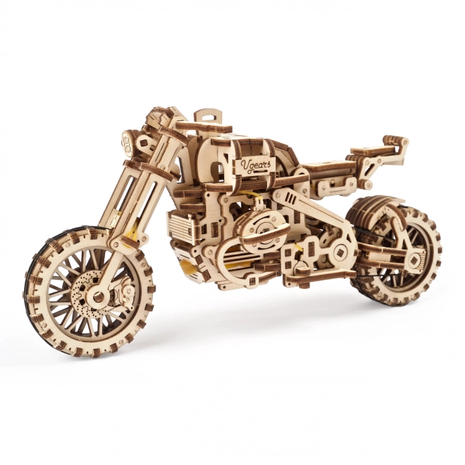 Moto Scrambler con Sidecar Ugears 3D Puzzle Meccanico di Legno