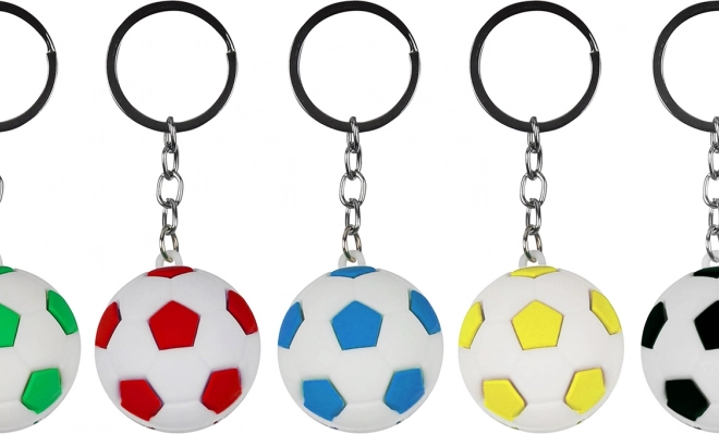 Portachiavi Pallone da Calcio 35 mm Mix Colori