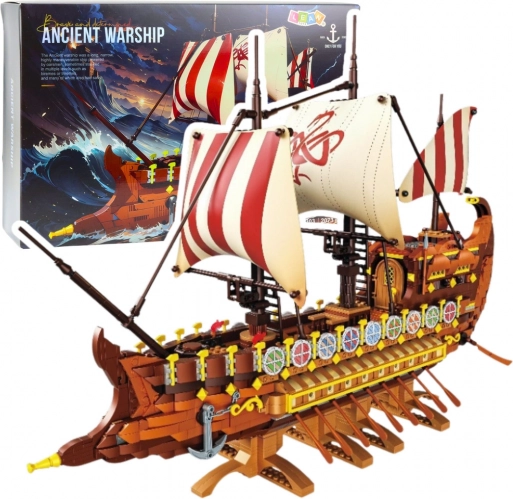 Set di costruzione – antica nave da guerra romana, 2073 pezzi