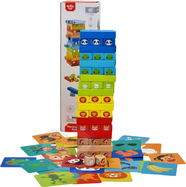 Gioco di legno Jenga Animali TOOKY TOY