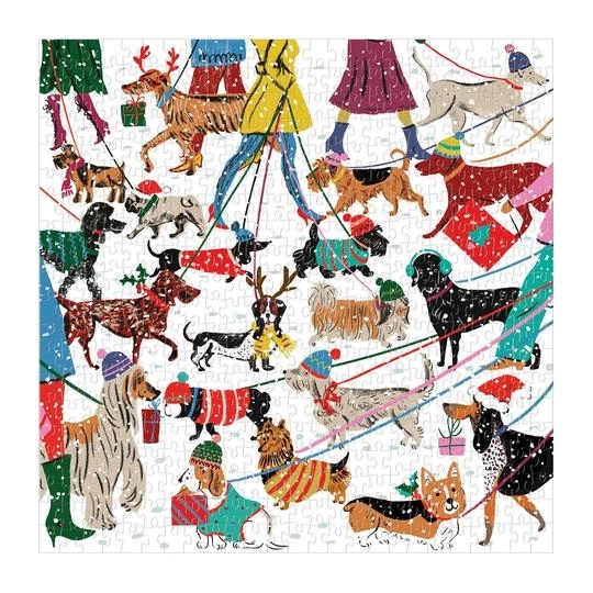 Puzzle Galison Cani D'inverno 500 Pezzi