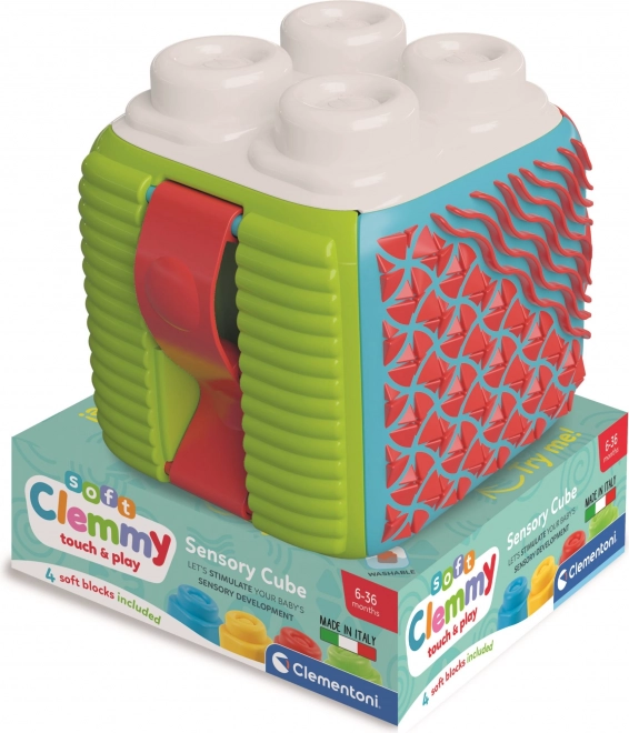 Clemmy Cubo Sensoriale con Mattoncini Morbidi