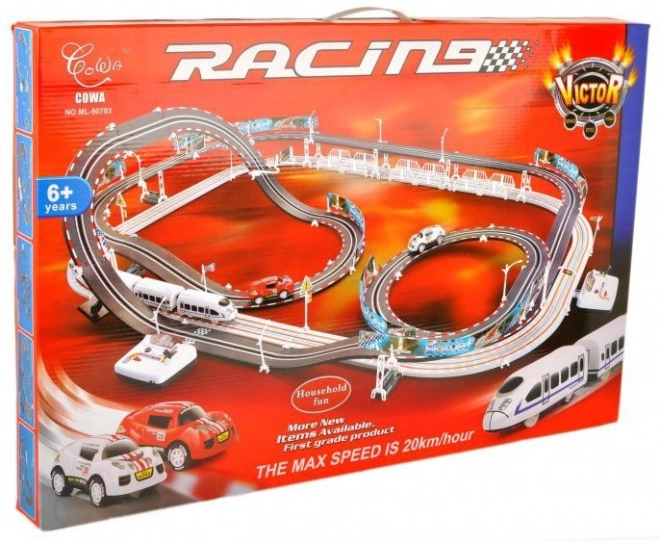 Pista da corsa elettrica 2 in 1 per bambini 6+