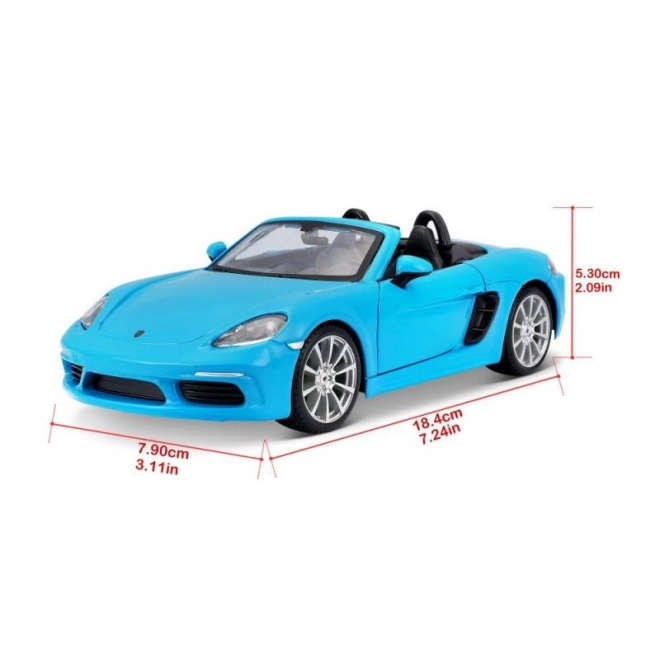 Modello Porsche 718 Boxster Scala 1:24 Blu