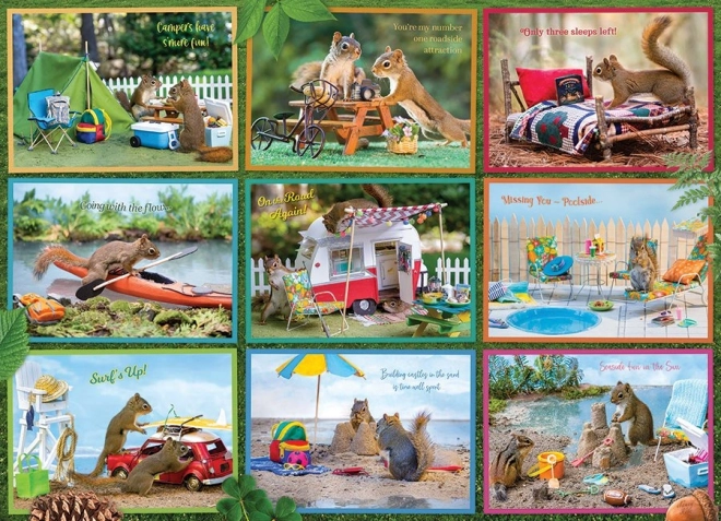 Puzzle scoiattoli in vacanza 1000 pezzi