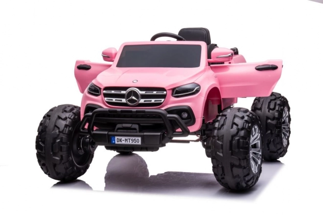 Auto elettrica per bambini Mercedes DK-MT950 4x4 rosa chiaro