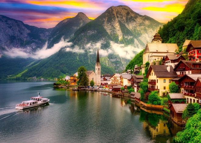 Puzzle Hallstatt Tramonto, Austria 1000 pezzi