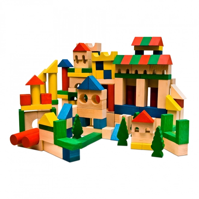 EkoToys Blocchi Di Legno Colorati 180 Pezzi