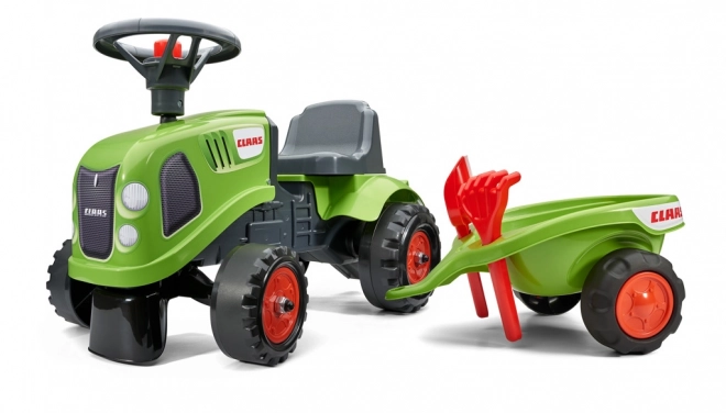 Odrážedlo Baby Claas con rimorchio e attrezzi