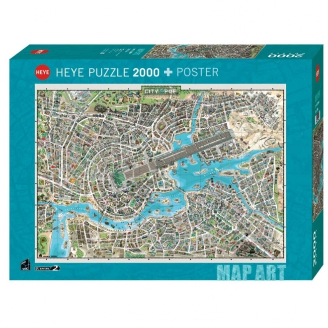 Puzzle 2000 pezzi Città Pop