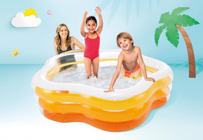 Piscina gonfiabile arancione per bambini