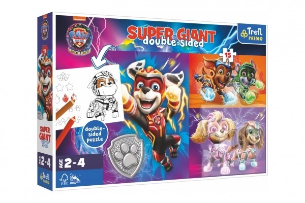 Puzzle doppio Paw Patrol: Grande squadra SUPER GIGANTE 15 pezzi