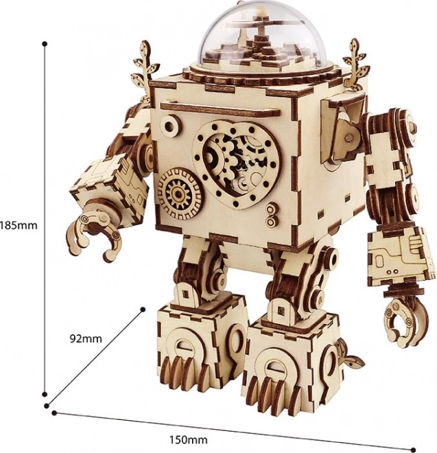 Puzzle in legno 3D Rokr Robot Orpheus con luce