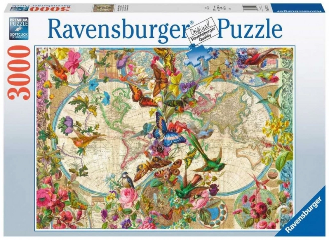 Puzzle Flora e Fauna Mappamondo 3000 pezzi