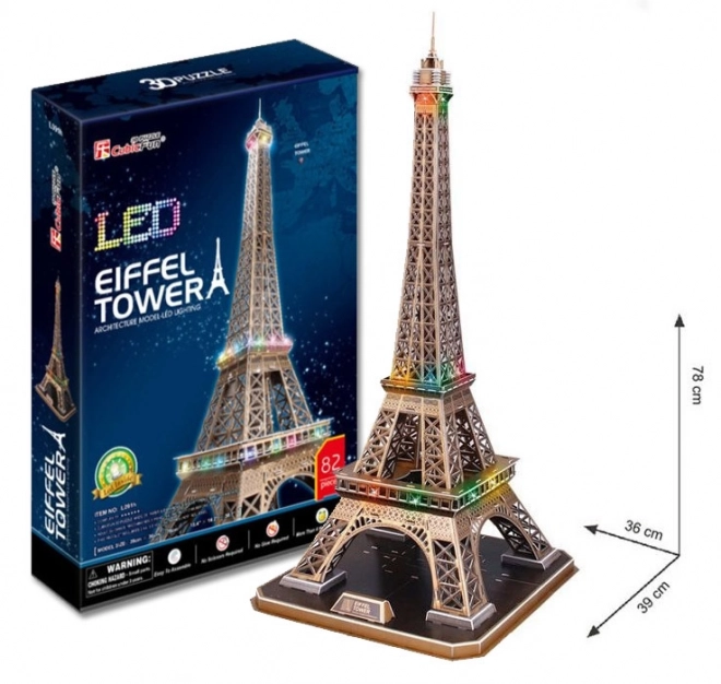 Puzzle 3D con luci Torre Eiffel di CubicFun