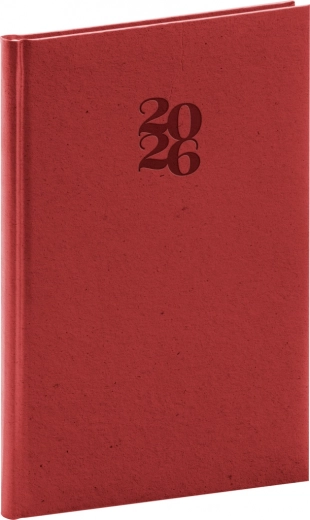 Agenda settimanale Essenza 2026, ciliegia