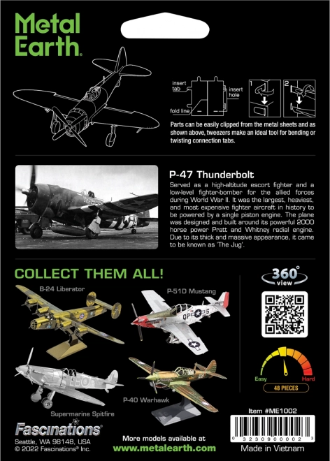 Puzzle 3D Metal Earth P-47 Thunderbolt