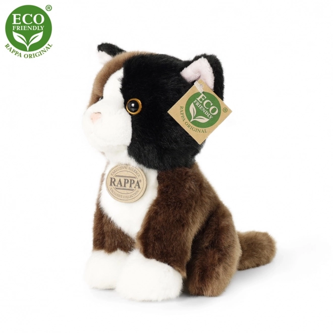 Gatto di peluche seduto 18 cm eco-friendly