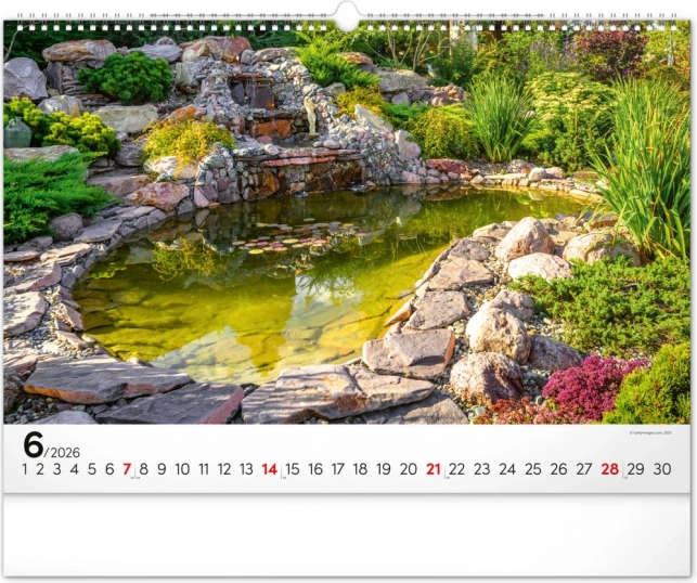 Calendario da parete Giardini 2026
