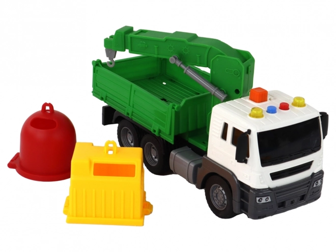 Camion Pompieri Verde con Gru a Frizione 1:16