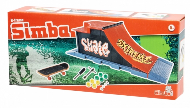 Mini skateboard con rampa Extreme Simba