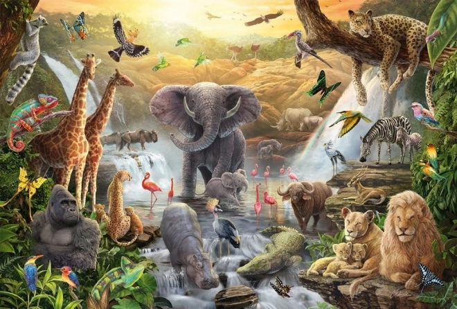 Puzzle Schmidt animali in Africa 60 pezzi