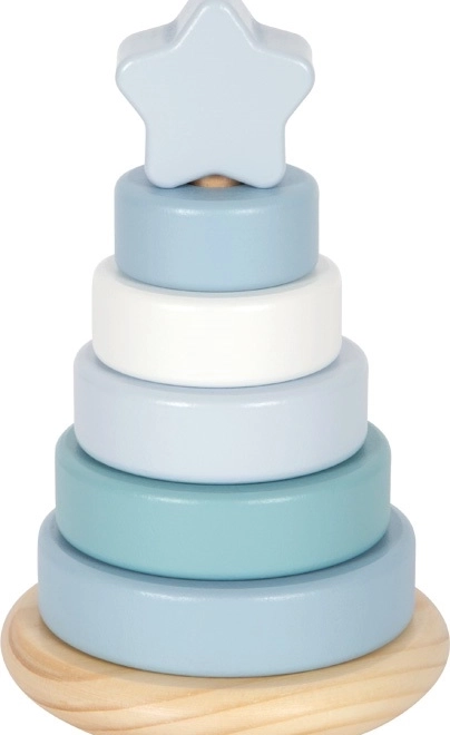 Torre impilabile in legno Small Foot blu