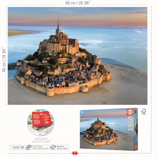 Puzzle Mont Saint Michel Educa 1000 pezzi