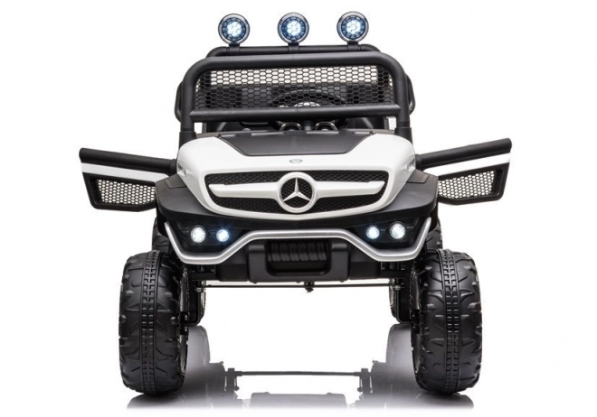 Auto elettrico a batteria Mercedes Unimog S rosso – Bianco