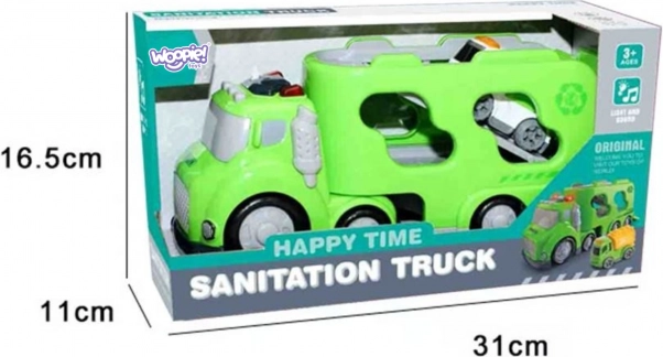 Woopie servizio carro attrezzi verde City Truck con effetti sonori e luminosi