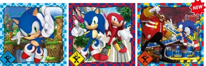 Puzzle 3x48 pezzi Sonic