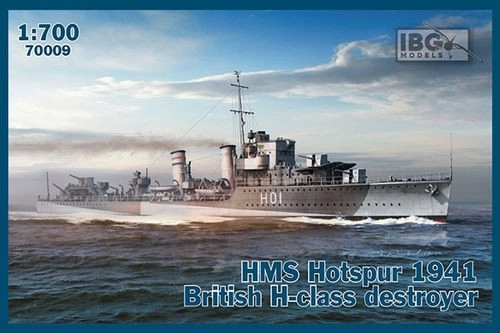 Modello plastico nave HMS Hotspur 1941 cacciatorpediniere classe H