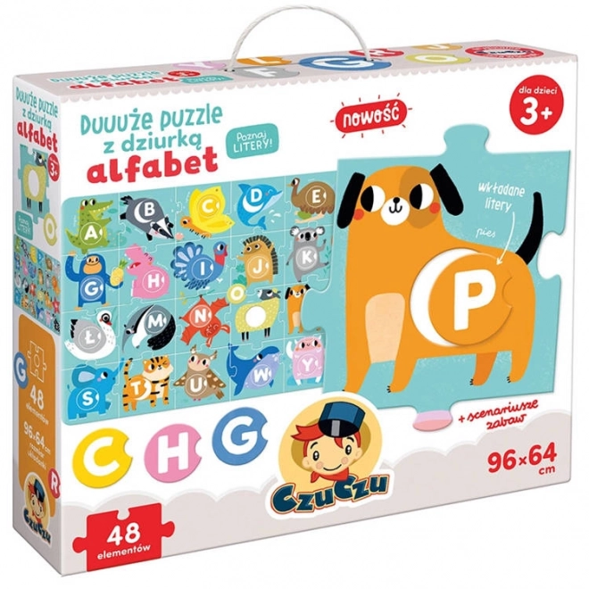 Puzzle Grandi con Fori - Alfabeto Animali