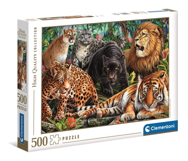 Puzzle 500 pezzi alta qualità, gatti selvatici